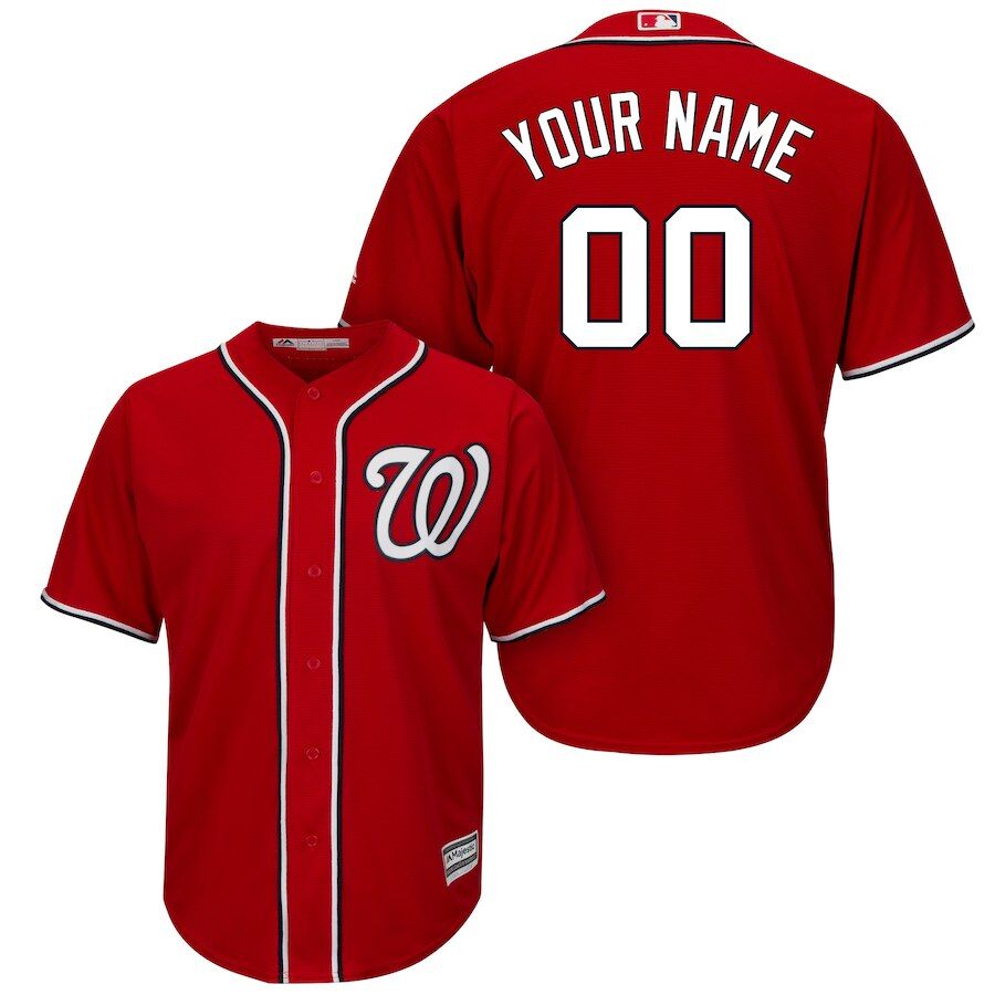 Men's Washington Nationals 2020 Red Customized Stitched Jersey
